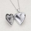 Women's Openable Round Heart-Shaped Pattern Photo Frame Photo Box Pendant Necklace
