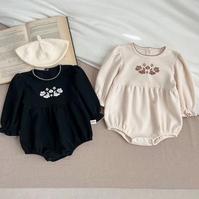 2024 m. pavasario Nauji rūbai kūdikiams, mergaičių Baby Lace Print Body Newborn Crawling kombinezonas mergaičių šliaužtinukai