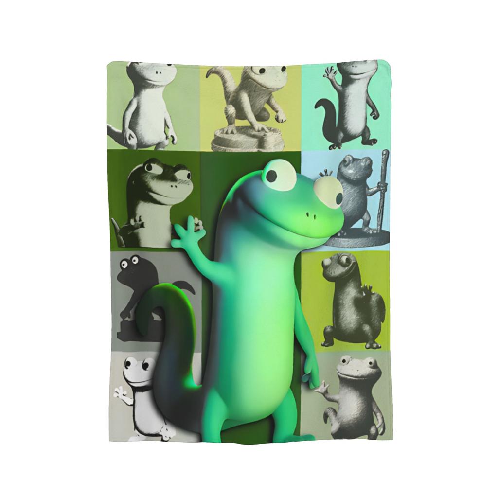 Hoppers Cute Tom Lizard Retro Blankets Flannel Throw Blankets Bedroom Sofa Decoration Ultra-Soft Warm Bedsprea ,