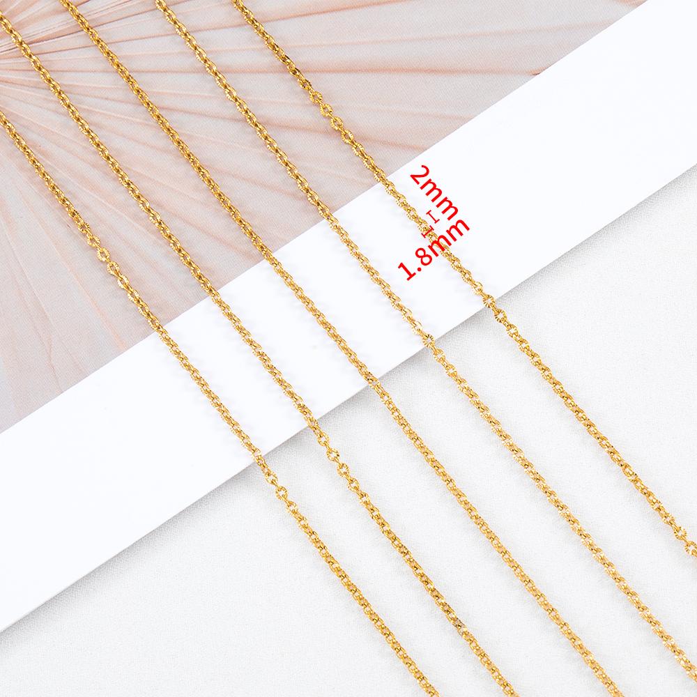 2Meters No Fade Stainless Steel Gold Color Textured Cable O Shape Chain for Jewelry Making DIY Necklace Bracelet Supplies