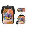 Fashion Youthful IF 3D Print 3pcs/Set Student Travel Bags Laptop Daypack Backpack Lunch Bag Pencil Case