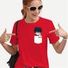 Maglietta Divertente per Donne Adolescenti T-shirt Abbigliamento Vintage Streetwear Uomo Tasca Intelligenza Fumetto Quotidiano Stile Harajuku Moda
