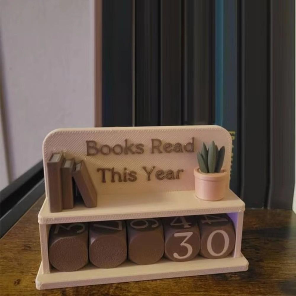 3D Printed Reading Counter Books Read This Year Sign Book Tracker New Bookshelf Decor  Office Decor