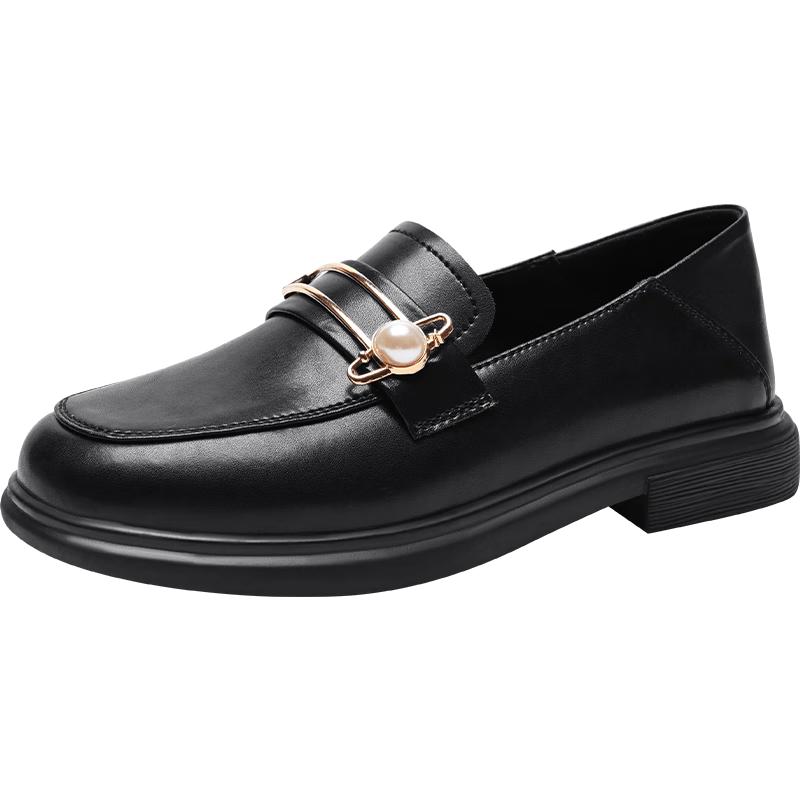 ZHR BK81 Women s Pearl Embellished Soft Loafers 40