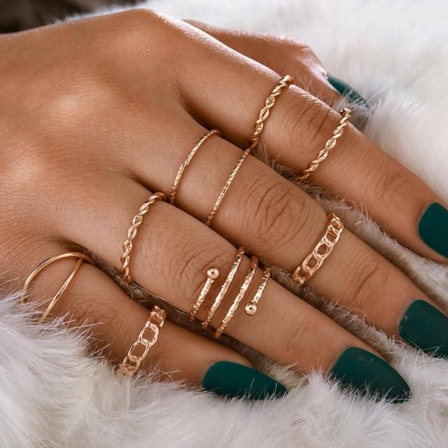 Retro For Women Punk Butterfly Heart Rings Set Retro Gothic Ancient Color Color Dice Angel Wings Charms Finger Rings JewelryVintage Rings