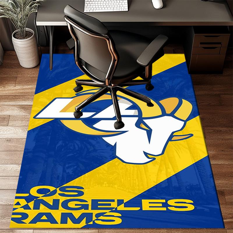 Angeles Rams Team  Rug Game Carpet, Floor Mat for Bedroom Living Room Entryway Rug, Home Decor Idea Gift for Christmas Birthday