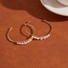 European and American jewelry titanium steel zircon bracelet opening does not fade jewelry stainless steel 18k gold