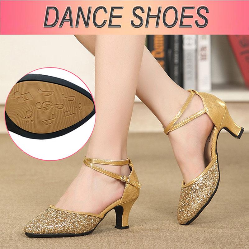 Dámská profesionální měkká pryžová podrážka Venkovní uzavřená špička Boty pro moderní společenský tanec Tango