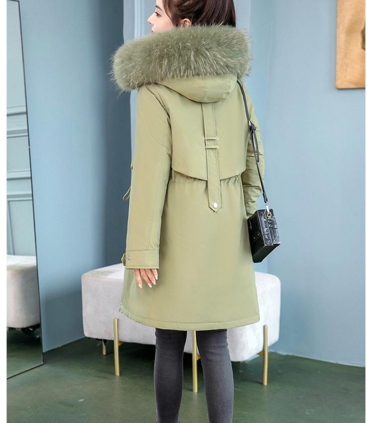 Manteau Long à capuche en fausse fourrure pour femme, doublure à grande poche, veste bouffante en coton rembourré, parka d'extérieur, pardessus 6 couleurs, hiver