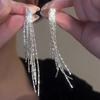 Double-sided Fringed Earrings Temperament Niche High-end Stud Earrings Light Luxury Fashion Simple Earrings Women