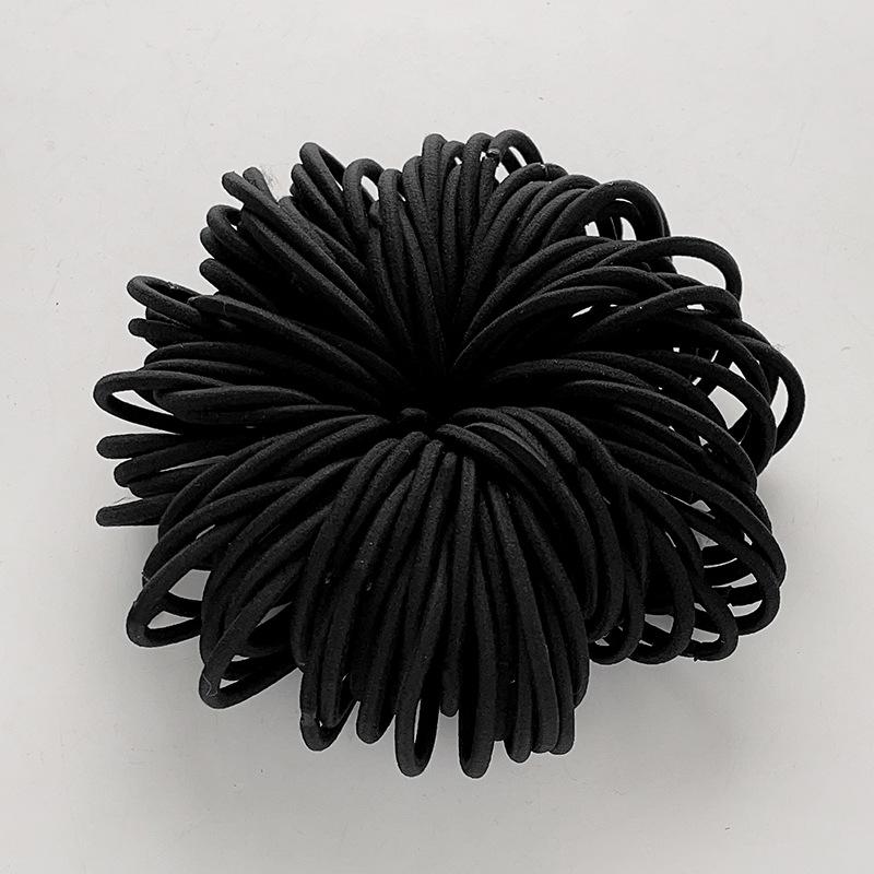 Simple Basic Headband, High Elastic Diy Rubber Band, Black Hair Band, Ponytail Hair Accessories For Women