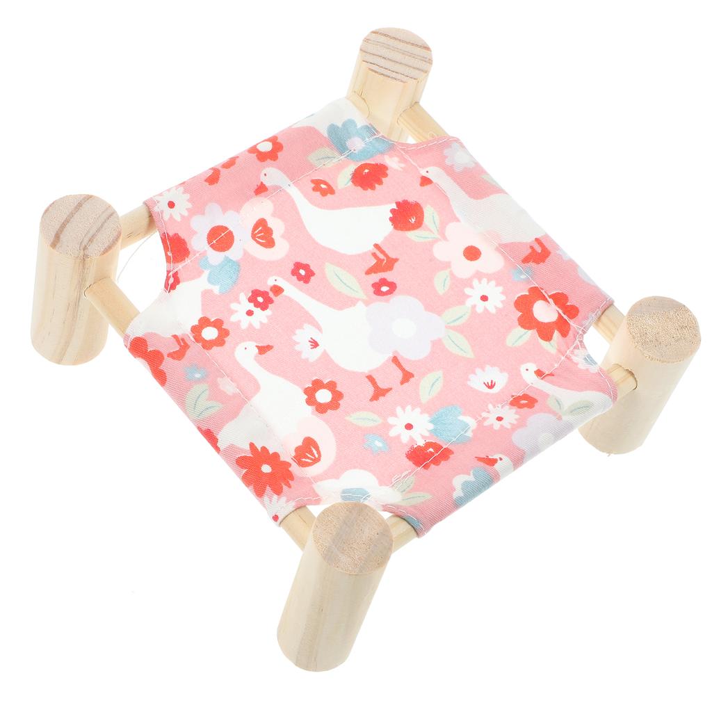 Elevated Design Small Animal Bed Guinea Pig Hammock Cat Bed Pet Sleeping Nest Cages Wooden Material Rabbit House Breathing Bed