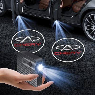 Car Door LED Projector Puddle Lights Ultra-Bright Welcome Light For Chery Fulwin QQ Tiggo 3 5 T11 A1 A3 A5 Amulet Accessories