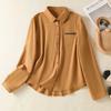 Early Spring Artistic Cotton Linen Long Sleeved Shirt for Women Loose Age Reducing Retro Base Top Blouses & Shirts