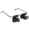 Glasses Type DualLens Magnifier with 2 LED Lights for Electronics Jeweler Watch Repair