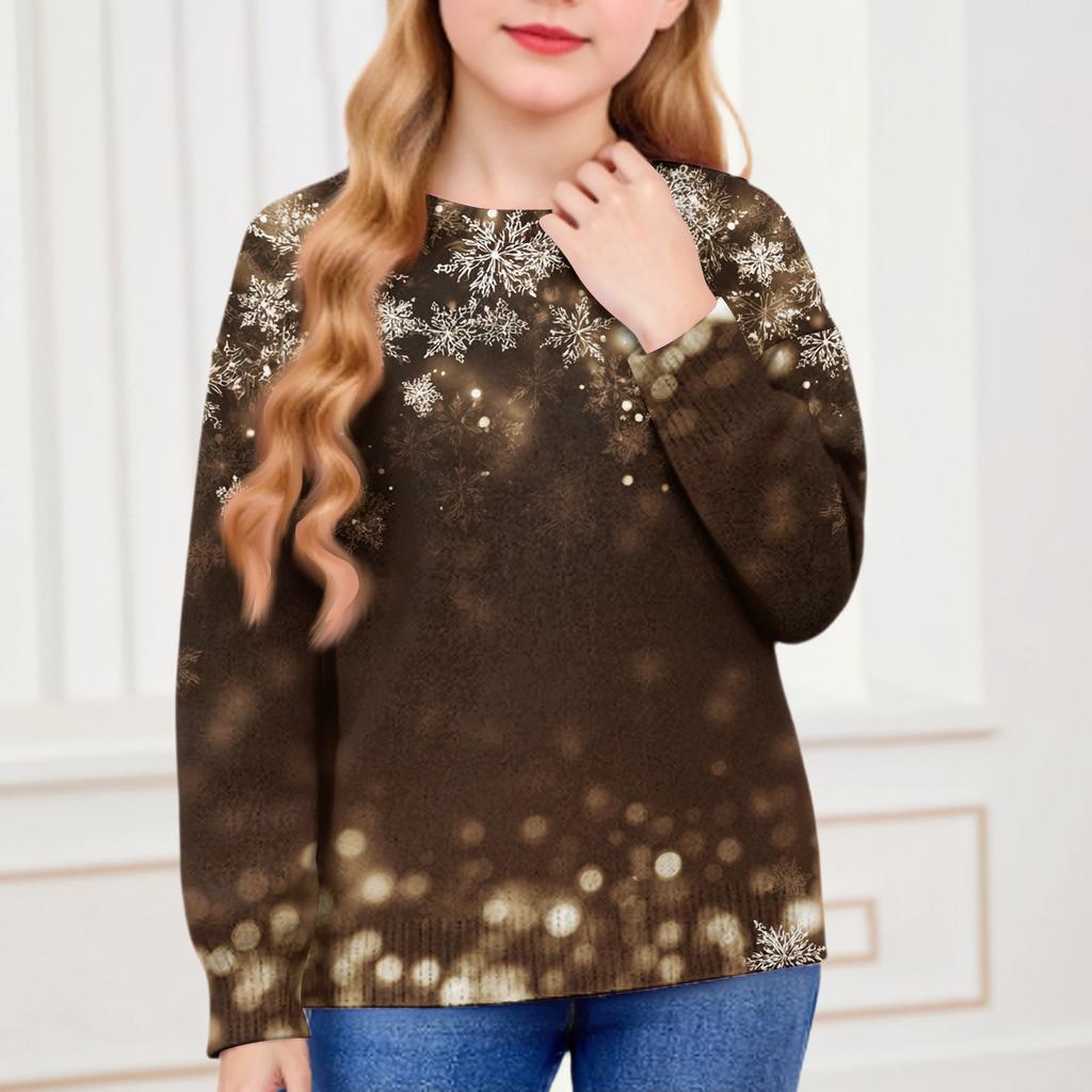 Christmas Day Sweatshirts For Children Boys And Girls Knit Sweater Cute Shirt Fall Crewneck Pullover Tops
