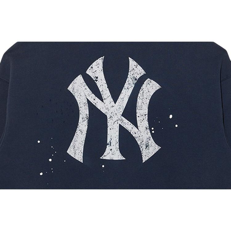 New Era MLB New York Yankees Letter Washed Distressed Series Fleece Rundhals-Sweatshirt Unisex-Sweatshirt Marineblau 13338666