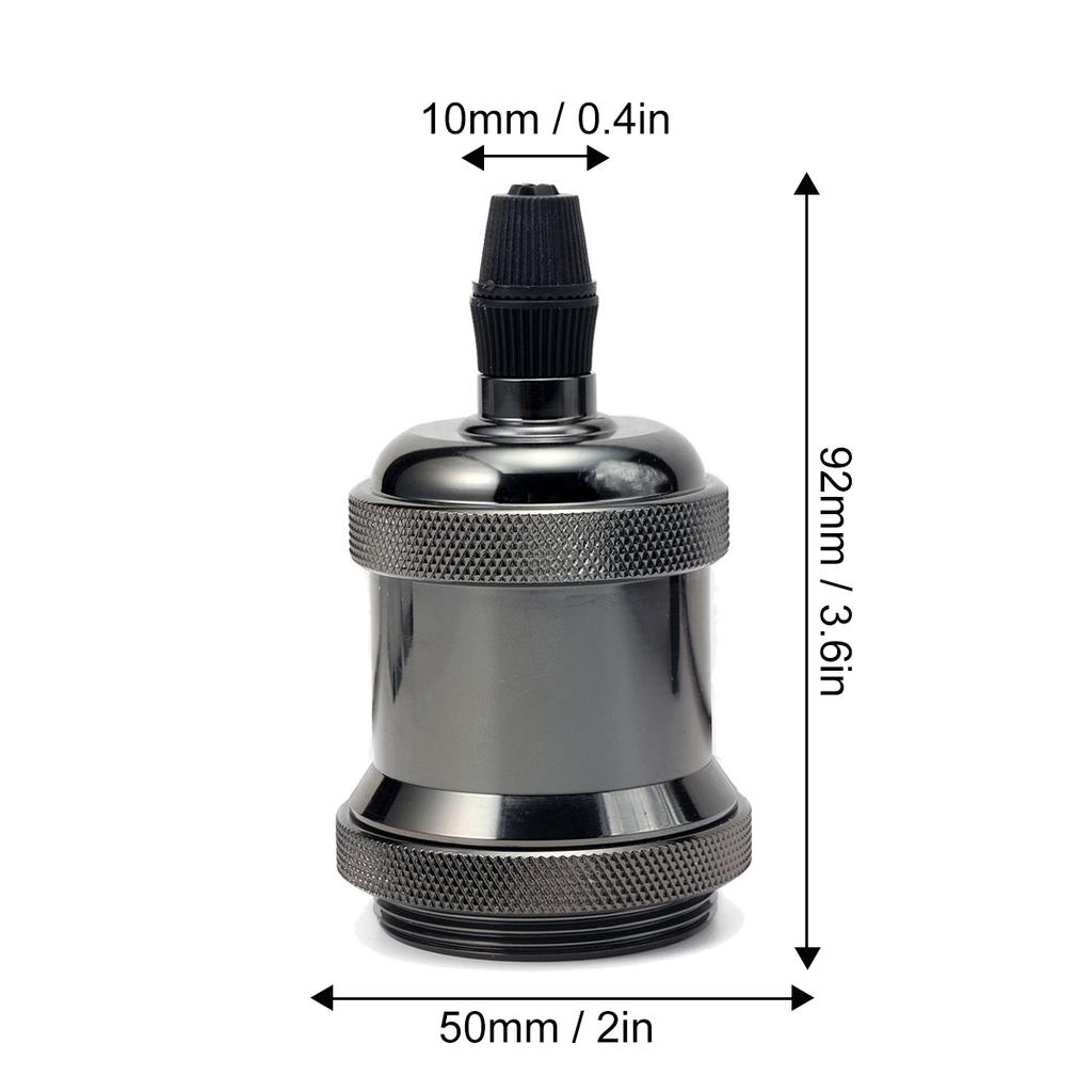 Sphoon Antique DIY Lamp Base E27 Screw Socket Aluminum Decorative Lamp Holder Vintage Metal Surface Mounted Indoor Ceiling Lamp