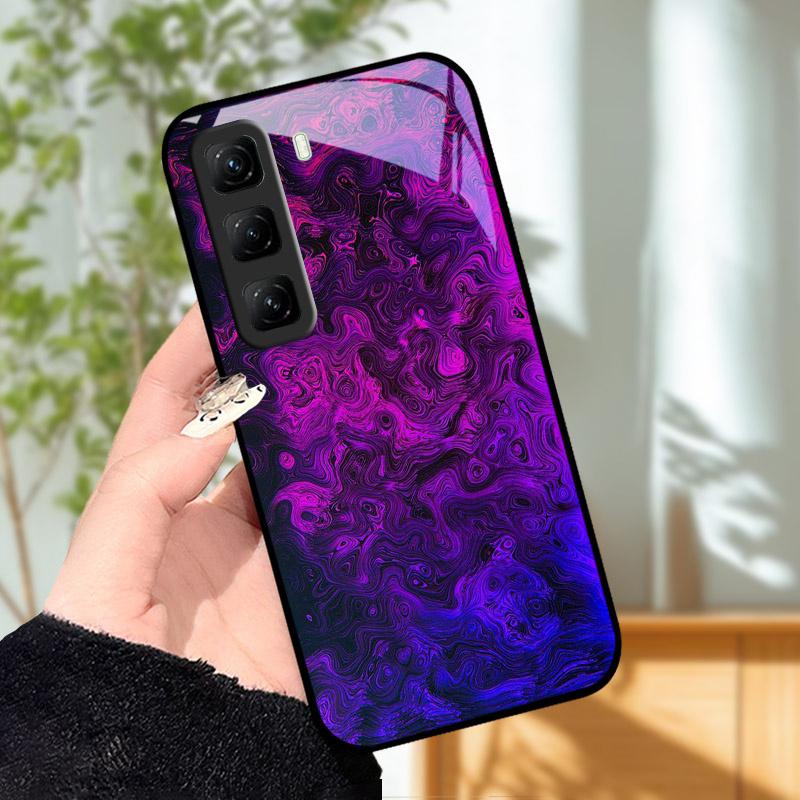 Für Infinix Hot 60 60i 60Pro Pro Plus Hülle X6886 Mode Luxus Gehärtetes Glas Handyhülle Für Infinix Hot60 Pro Plus Schutzhülle