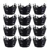 12pz Involucri per Cupcake di Halloween Ragnatela Involucri per Cupcake Carta per Muffin Decorazioni Topper per Torta Forniture per Feste a Tema Halloween