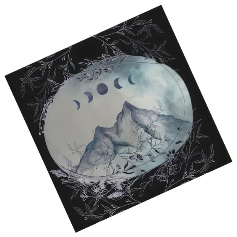 Tarot Tablecloth Moon Mountain Astrology Altars Cloth Divinations Card Table Cloth Tapestry Witchcrafts Supplies