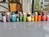 Giocattoli Montessori in legno Bambole con pioli arcobaleno fatti a mano insieme Figurine impilabili Blocchi per bambini Gioco a tempo indeterminato
