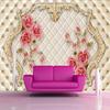 3d Wall Mural European Style 3d Stereo Rose Flowers Soft Roll Wallpaper Living Room Tv Sofa Background Wall Decor Fresco
