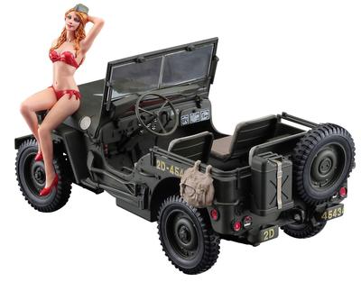Hasegawa Araba Model Serisi Ton 4x4 Kamyon Kızlar Figür gövde Plastik Model SP449 1/24 1/4 w/Sarışın (1 dahil)