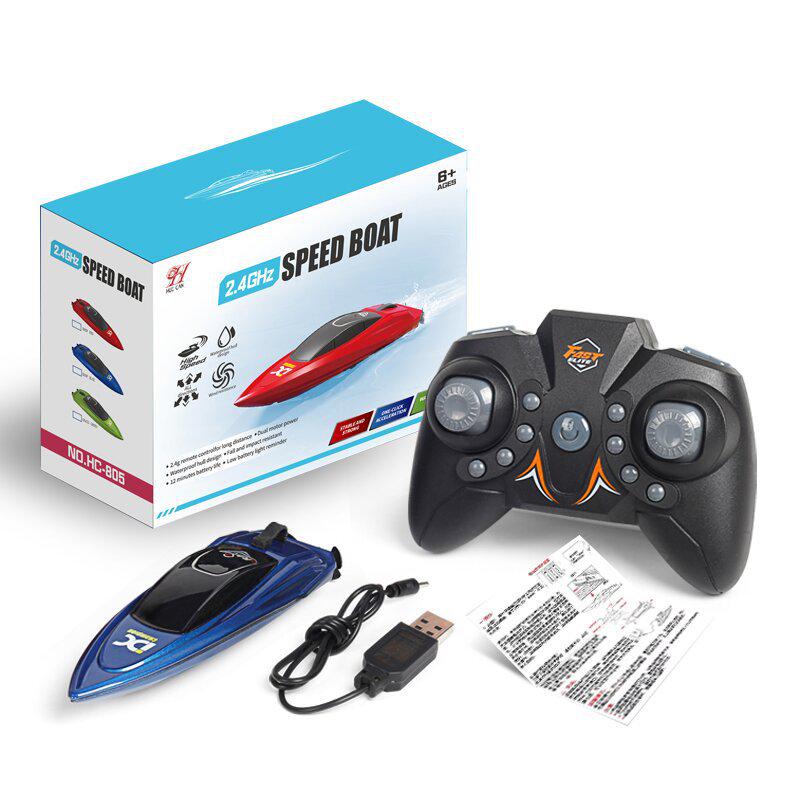 2.4G Wireless Long-Range Electric Speedboat for Kids - High-Speed Mini Remote Control Racing Motorboat