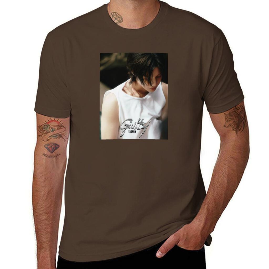 Taemin Guilty oil paint Tshirt vintage clothes graphics hippie clothes blacks big and tall t shirts for men