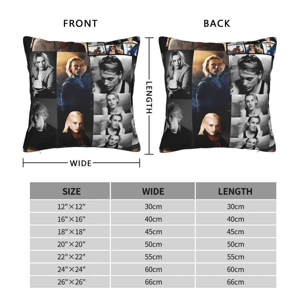 Pillow Cover Jamie Campbell Bower Abstract Collage Cute Funny Pillow Case For Sofa Home Decor Pillowcases