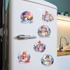 6Pcs Acrylic Daisy Animal Fridge Stickers Diamond Art Fridge Magnet Diamond Painting Refrigerator Magnet for Fridge Whiteboards