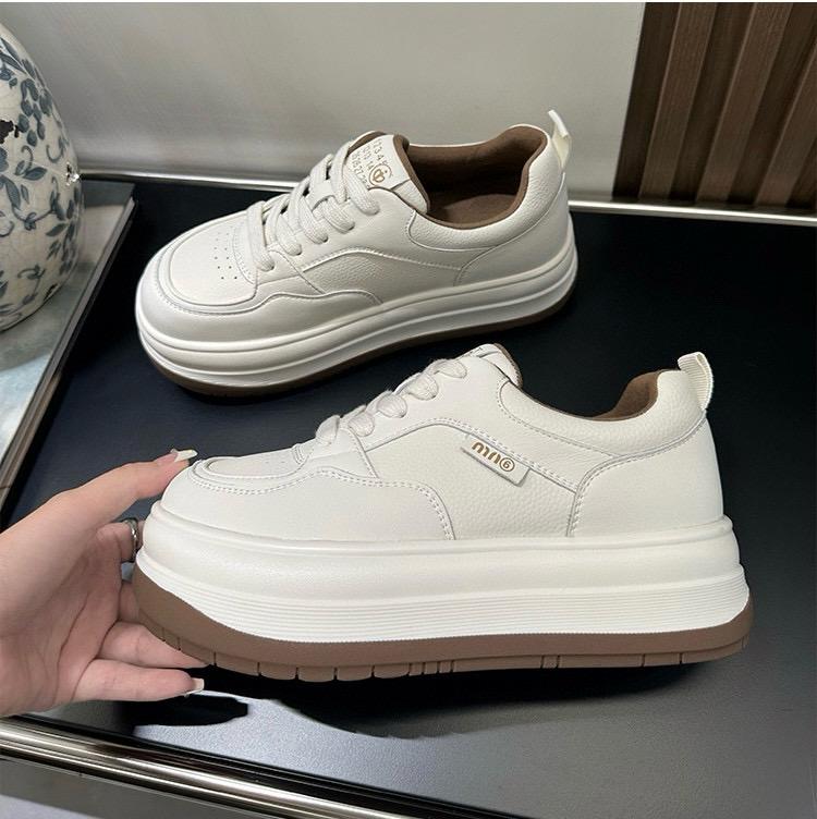 velvet little white shoes women s new angora red platform round head bread shoes winter leather board shoes 35