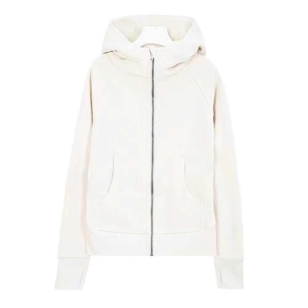 Sweat à capuche zippé intégral Lulu Original pour femme - Coupe ajustée - Veste de sport décontractée pour le yoga