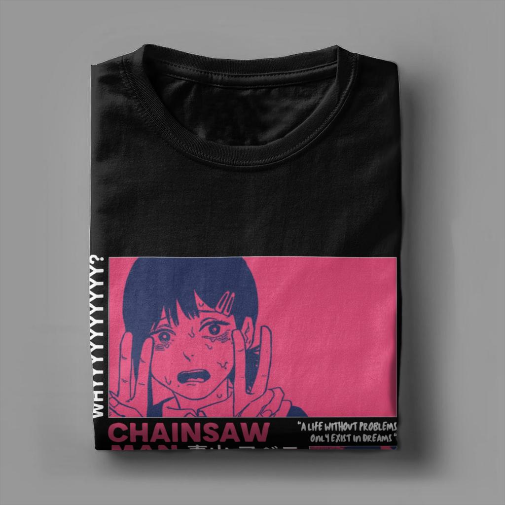 Chainsaw Man Kobeni T-Shirts Men Anime Manga Vintage Pure Cotton Tees Crew Neck Short Sleeve T Shirt Graphic Printed Clothes