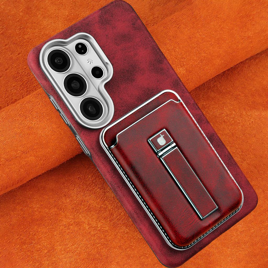 Luxury Business 2 In 1 Detachable Magnetic Card Solt Case for Samsung S26 Ultra S25 S24 Plus Foldable Kickstand Shockproof Cover
