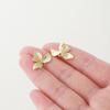 6pcs/lot 14K 18K Gold Plated Leaves Charm Brooch Pin Pendants Earings Decorate Pendants For DIY Jewelry Handemade Supplies