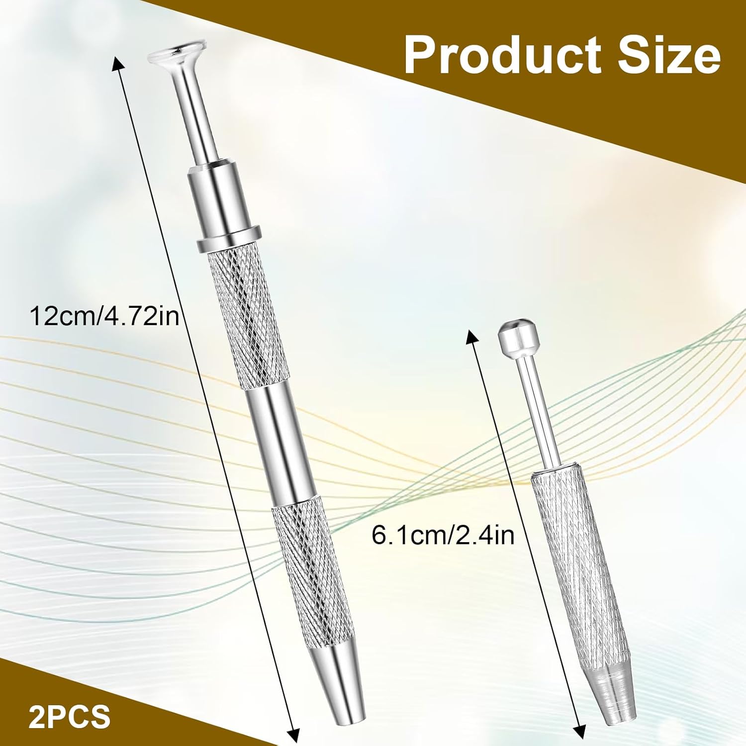 2 Pieces Stainless Steel 4-Claw Pick up Tool 4 Prongs Jeweler s Pick Up Tool for Small Parts Pickup Metal Grabber Claw Pickup Holder for IC Chip