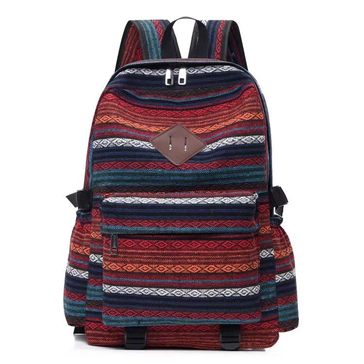 Schultaschenins Vintage Mode Campus Schultasche Weiblich Ethnisch Stil High School Schüler Mittelschule Rucksack Vielseitiger Freizeitrucksack