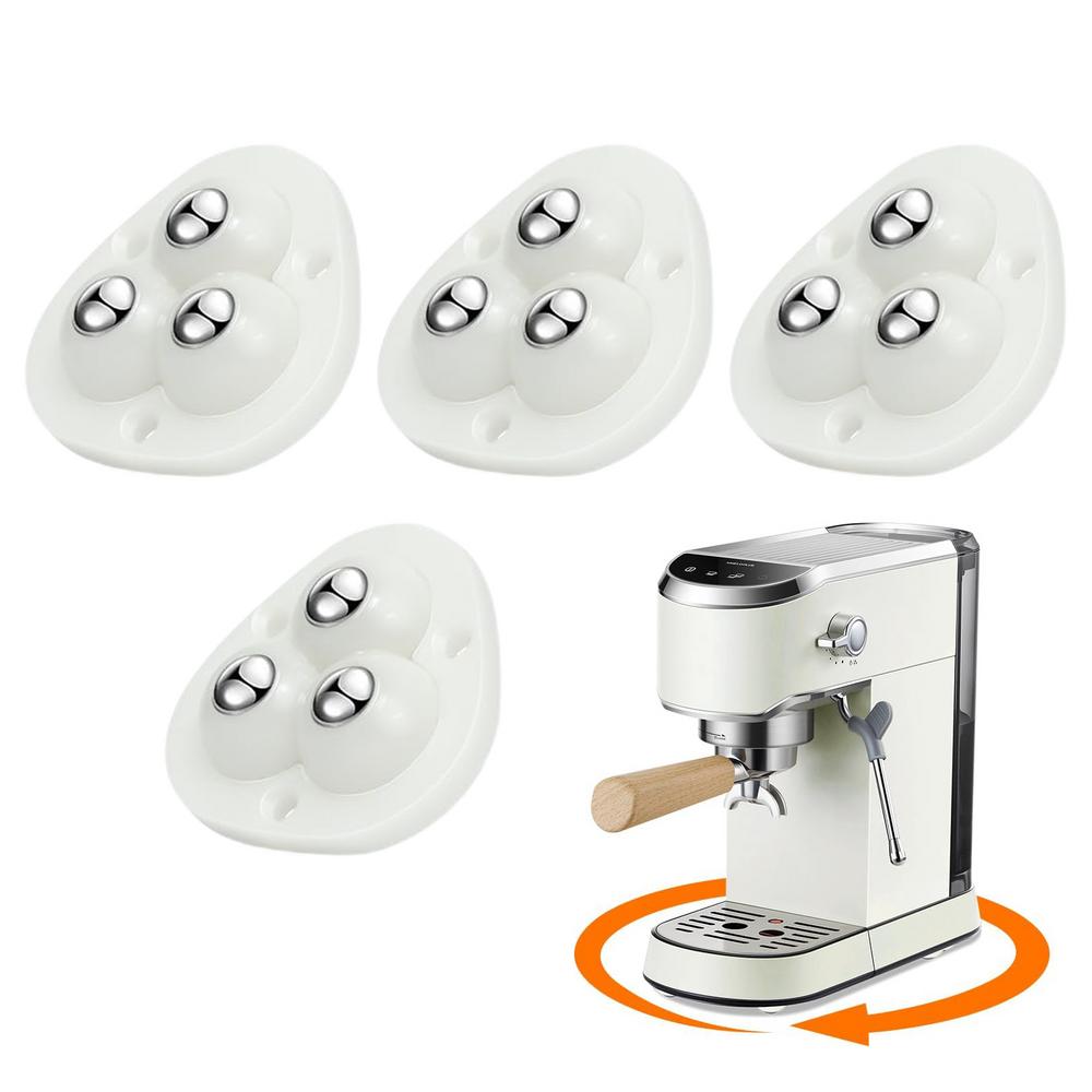 4/8PCS Self Adhesive Caster Mini Swivel Wheels Stainless Steel Universal Wheel 360° Rotation Pulley for Furniture Trash Can