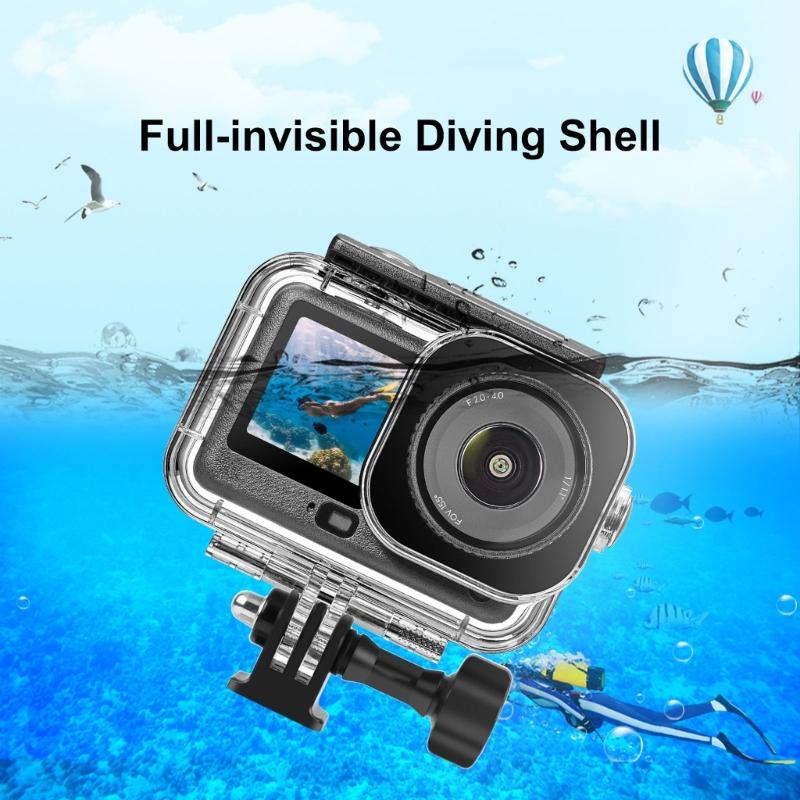 Shockproof Protective Case for Action 6 Camera Diving Shell Cover 60m Waterproof Ideal for Harsh Outdoor Environment