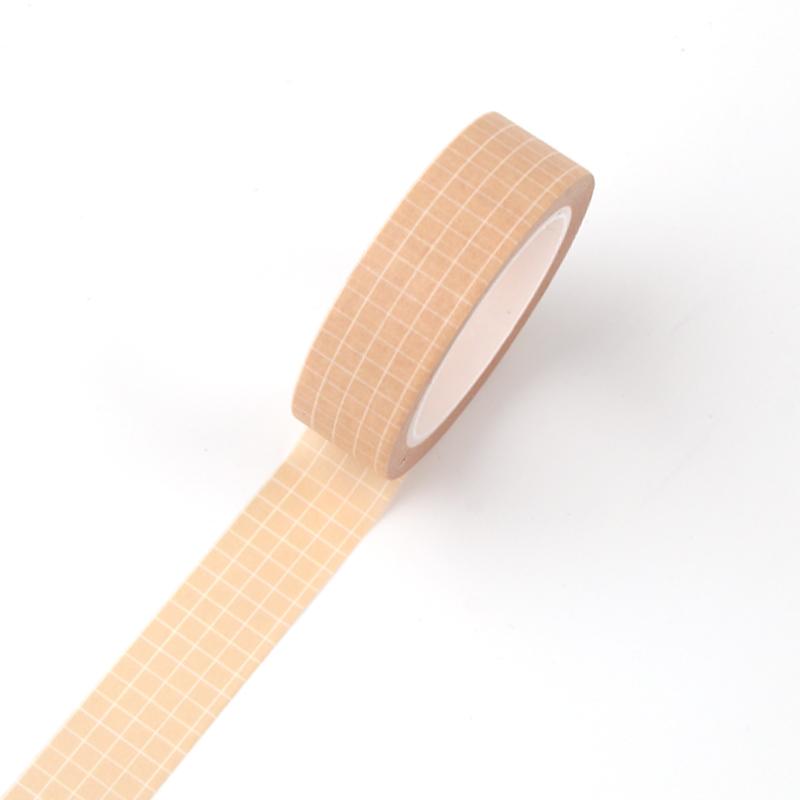 10M Ruban Washi à Carreaux Noirs et Blancs Papier Japonais DIY Planner Ruban de Masquage Adhésifs Autocollants Papeterie Décorative
