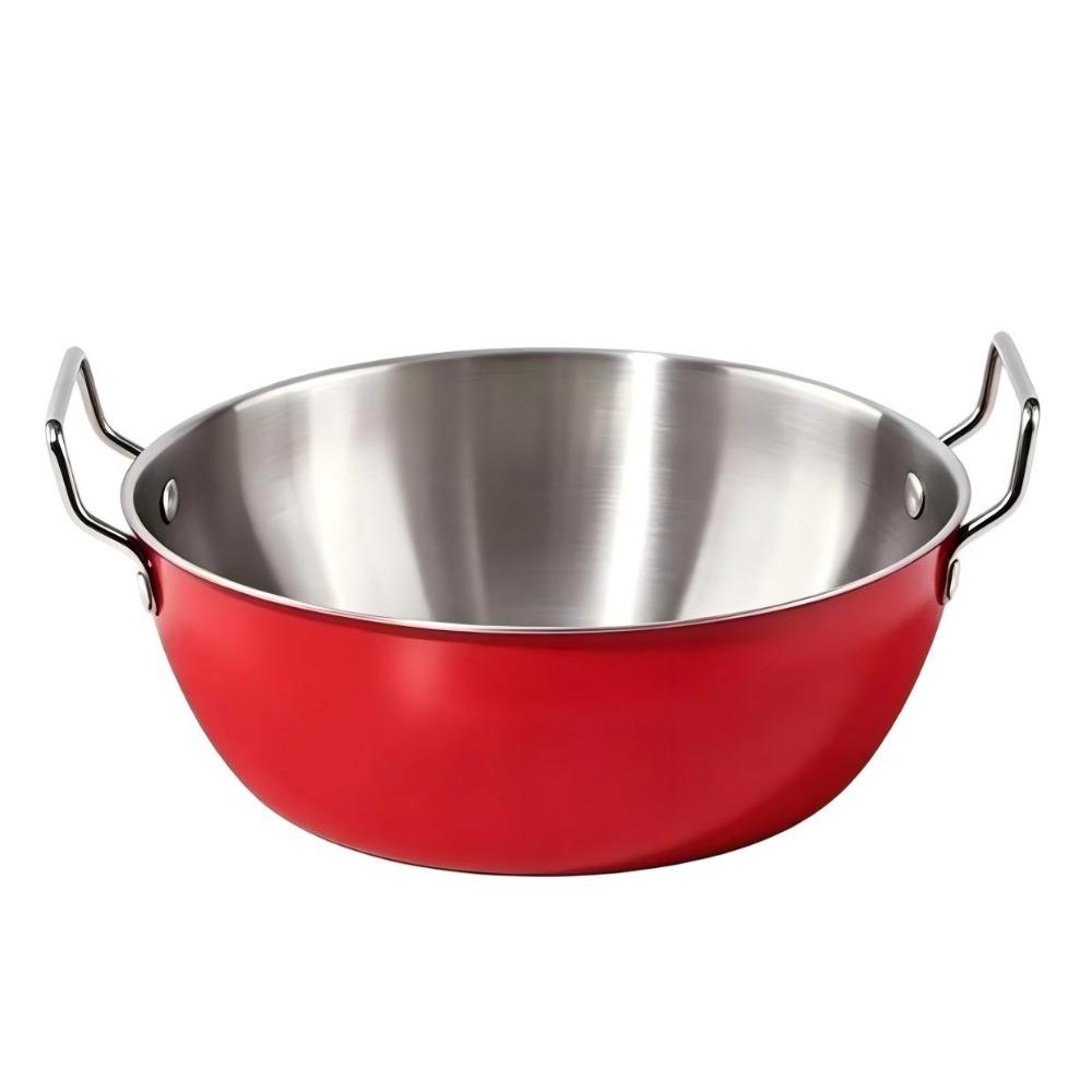 Food Grade Dual Handle Bowls Stainless Steel Kitchen Cooking Bowls Instant Noodle Bowl Kitchen