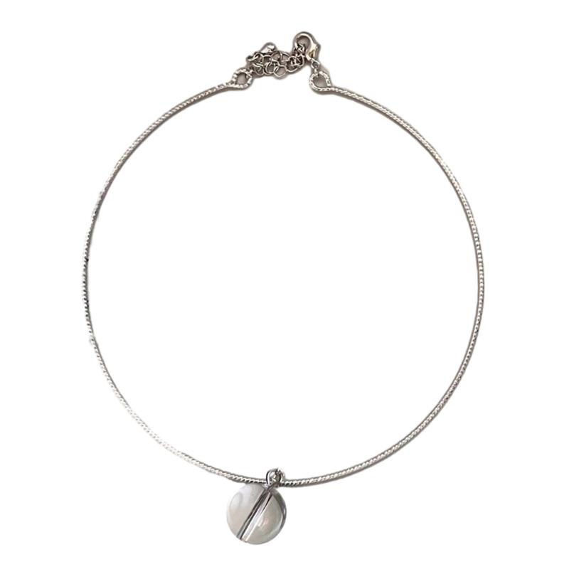 

Fashion Acrylic Ball Pendant Metal Necklace for Women Hot Girls Harajuku Niche Necklace Sweet Cool Y2k Jewelry 2023 белый