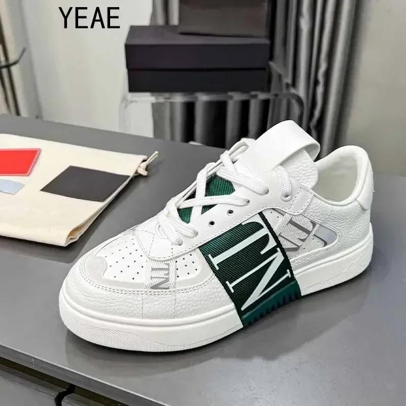 High-quality luxury trend colorful patchwork letters casual shoes High-end men's and women's leather shoes