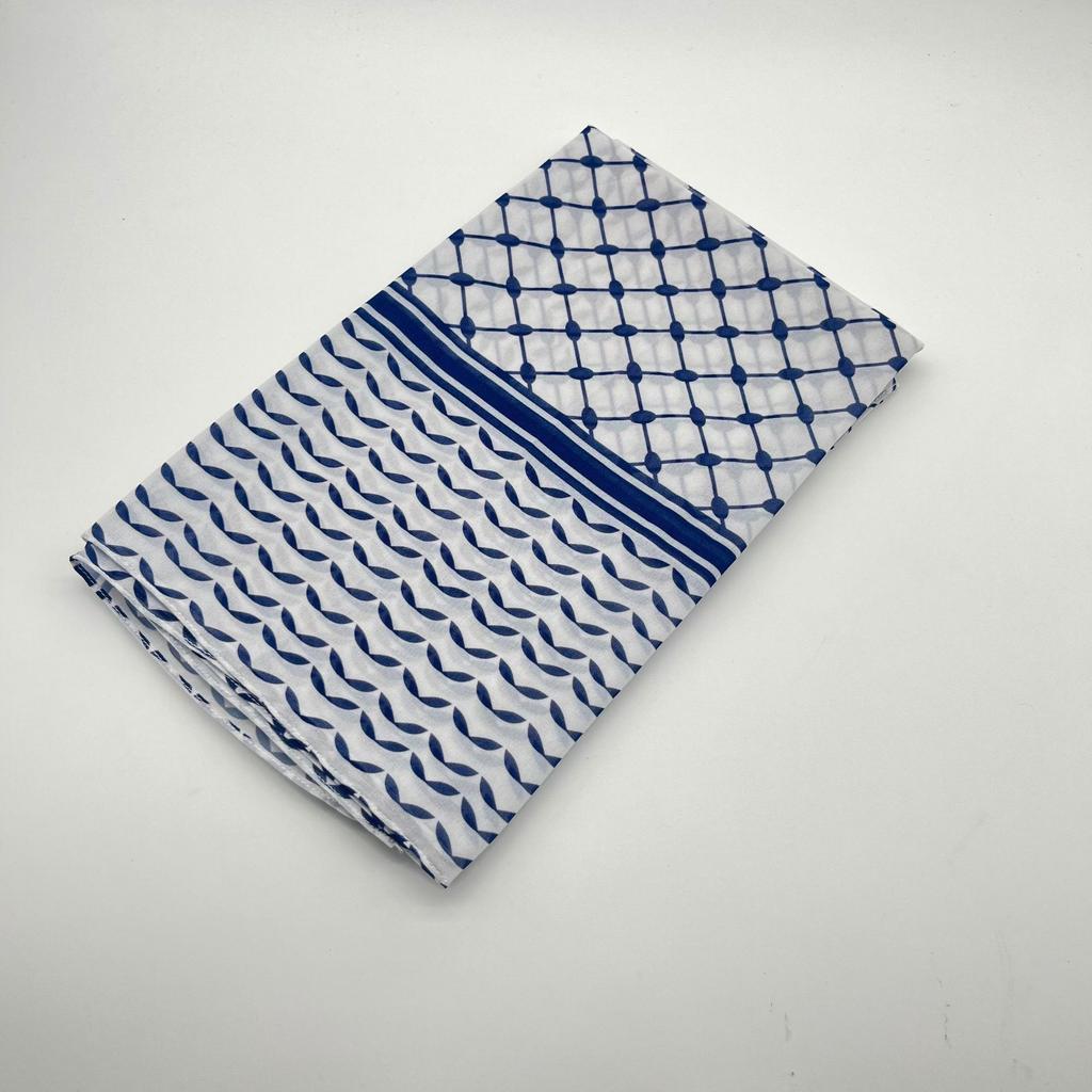Keffiyeh Hijab Print Chiffon Scarf Sunscreen Dust Scarf Headscarf