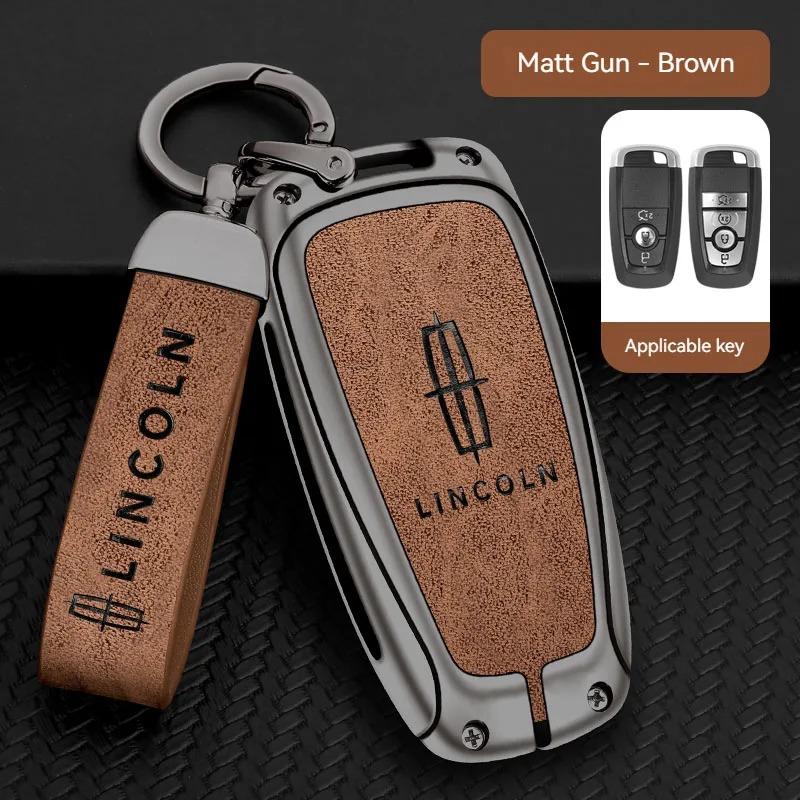 Car Key Case Cover Shell Bag Auto for Lincoln Continental MKC MKZ MKX Navigator Z Nautilus Aviator Corsair 2017 2018 2019 2022 UU111