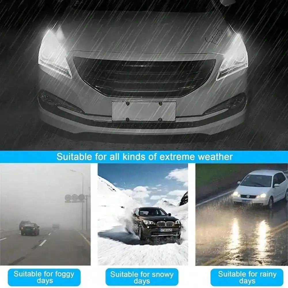 2 STÜCK LED TFL Kit – Flexible Wasserdichte Tagfahrleuchten (Weiß), Blinklicht (Gelb), & Bremslichter (12V Autozubehör)