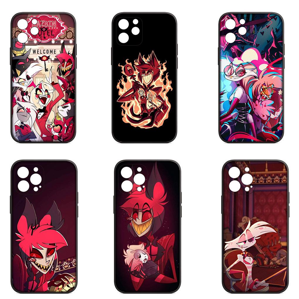Angel Dust H-Hazbin Hotel Charile Casing for Apple iPhone 15 14 13 12 11 Pro XS Max XR 6 6S Plus + SE 14+ 6+ Phone Cover Case