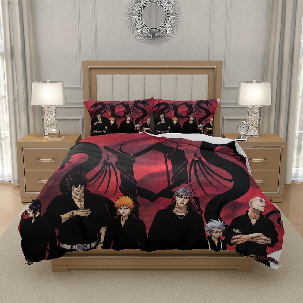 L-L D-Death N-Note Anime 3 Piece Bedding Set Duvet Cover Microfiber Kids Teens Bedroom US UK EU AU DE Sizes